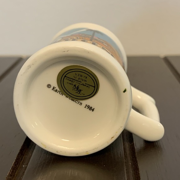 Vintage 1984 Karol Western Mini Hollywood California Souvenir shot Mug toothpick - Picture 5 of 5